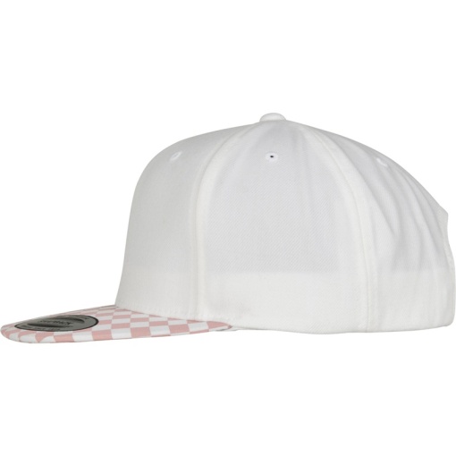 flexfit checkerboard snapback sapka pink white 02