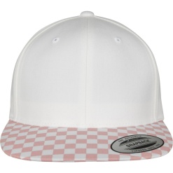flexfit checkerboard snapback sapka pink white 03