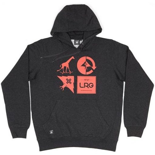 lrg logo mashup kapucnis pulover heather black 01