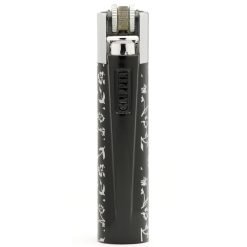 clipper metal micro flower pattern silver ongyujto 03
