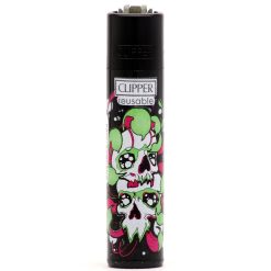 clipper classic skull flowers green pink ongyujto 01