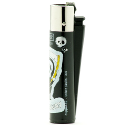 clipper stiker skulls öngyújtó black 02