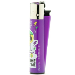 clipper stiker skulls öngyújtó purple 02