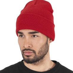 flexfit long knit kötött sapka red 03