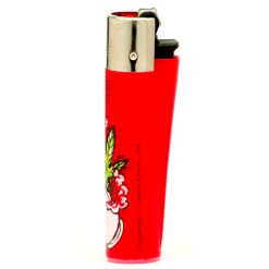 clipper cartoon leaves öngyújtó red 02