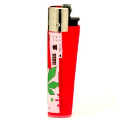 clipper geometric leaves öngyújtó red 02