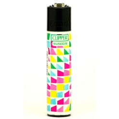 clipper geometric öngyújtó white 01