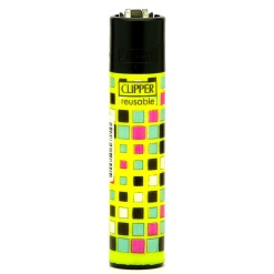 clipper geometric öngyújtó yellow 01