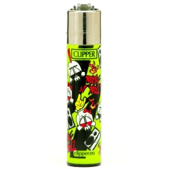 clipper heavy skulls öngyújtó lime 01