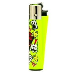 clipper heavy skulls öngyújtó lime 02