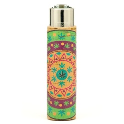 clipper pop cover cannabis öngyújtó black green small 01