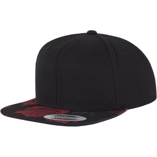 Flexfit Classic roses snapback sapka (black/red)